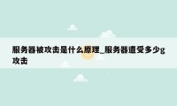 服务器被攻击是什么原理_服务器遭受多少g攻击