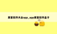 黑客软件大全app_app黑客软件盒子