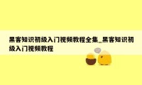 黑客知识初级入门视频教程全集_黑客知识初级入门视频教程