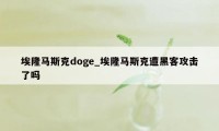 埃隆马斯克doge_埃隆马斯克遭黑客攻击了吗