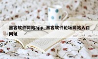 黑客软件网站app_黑客软件论坛网站入口网址