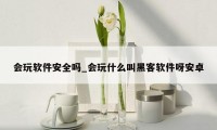 会玩软件安全吗_会玩什么叫黑客软件呀安卓