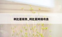 利比亚局势_利比亚网络攻击