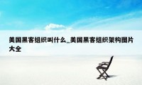美国黑客组织叫什么_美国黑客组织架构图片大全