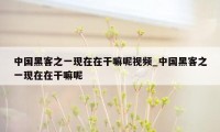 中国黑客之一现在在干嘛呢视频_中国黑客之一现在在干嘛呢