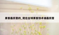 黑客最厉害的_现在全球黑客技术谁最厉害