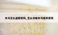 木马怎么盗取密码_怎么攻破木马程序密码