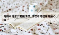 电脑木马怎么彻底清理_清理木马程序观后心得