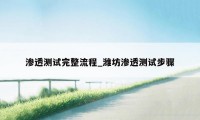 渗透测试完整流程_潍坊渗透测试步骤