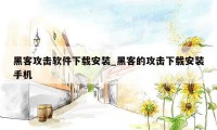 黑客攻击软件下载安装_黑客的攻击下载安装手机