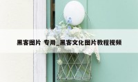 黑客图片 专用_黑客文化图片教程视频