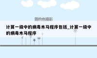 计算一级中的病毒木马程序包括_计算一级中的病毒木马程序