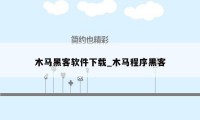 木马黑客软件下载_木马程序黑客