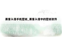 黑客入侵手机壁纸_黑客入侵中的壁纸软件