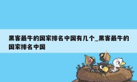 黑客最牛的国家排名中国有几个_黑客最牛的国家排名中国