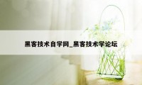黑客技术自学网_黑客技术学论坛