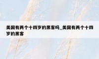 美国有两个十四岁的黑客吗_美国有两个十四岁的黑客