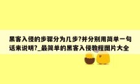 黑客入侵的步骤分为几步?并分别用简单一句话来说明?_最简单的黑客入侵教程图片大全
