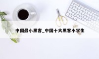 中国最小黑客_中国十大黑客小学生