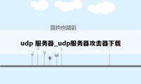 udp 服务器_udp服务器攻击器下载