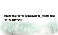 美国黑客团伙打架事件视频播放_美国黑客团伙打架事件视频