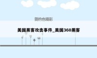 美国黑客攻击事件_美国360黑客