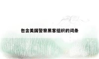 包含美国警察黑客组织的词条