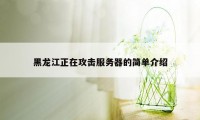 黑龙江正在攻击服务器的简单介绍