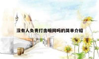 没有人负责打击暗网吗的简单介绍