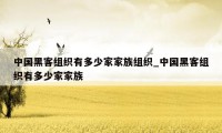 中国黑客组织有多少家家族组织_中国黑客组织有多少家家族