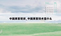 中国黑客现状_中国黑客技术是什么