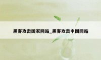 黑客攻击国家网站_黑客攻击中国网站