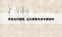 攻击北约国家_北约黑客攻击中国城市