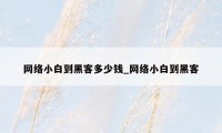 网络小白到黑客多少钱_网络小白到黑客