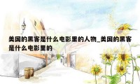 美国的黑客是什么电影里的人物_美国的黑客是什么电影里的