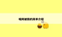 暗网被毁的简单介绍