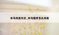 木马攻击方式_木马程序怎么攻击