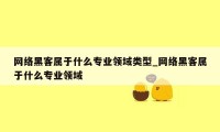 网络黑客属于什么专业领域类型_网络黑客属于什么专业领域