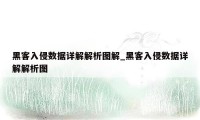 黑客入侵数据详解解析图解_黑客入侵数据详解解析图