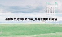 黑客攻击足彩网站下载_黑客攻击足彩网站