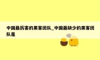 中国最历害的黑客团队_中国最缺少的黑客团队是