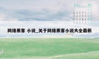 网络黑客 小说_关于网络黑客小说大全最新