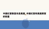 中国红客联盟攻击美国_中国红客和美国黑客的较量