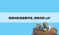 网络攻防到底要学啥_网络攻防.pdf