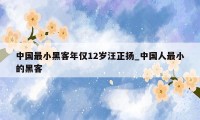 中国最小黑客年仅12岁汪正扬_中国人最小的黑客