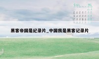 黑客帝国是纪录片_中国我是黑客记录片