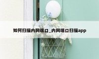如何扫描内网端口_内网端口扫描app