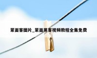 蒙面客图片_蒙面黑客视频教程全集免费