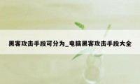 黑客攻击手段可分为_电脑黑客攻击手段大全